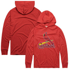 St. Louis Cardinals Homage Lightweight Raglan Tri-Blend Pullover Hoodie - Red Hoodies