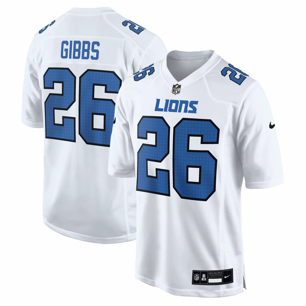 Jahmyr Gibbs Detroit Lions Tundra Fashion Game Jersey - White Jerseys