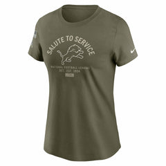 Detroit Lions Women's 2025 Salute to Service Sideline T-Shirt - Olive T-shirts