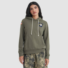 Los Angeles Rams Women's 2025 Salute to Service Sideline Standard Issue Dri-FIT Hoodie - Olive Hoodies