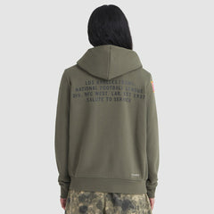 Los Angeles Rams Women's 2025 Salute to Service Sideline Standard Issue Dri-FIT Hoodie - Olive Hoodies