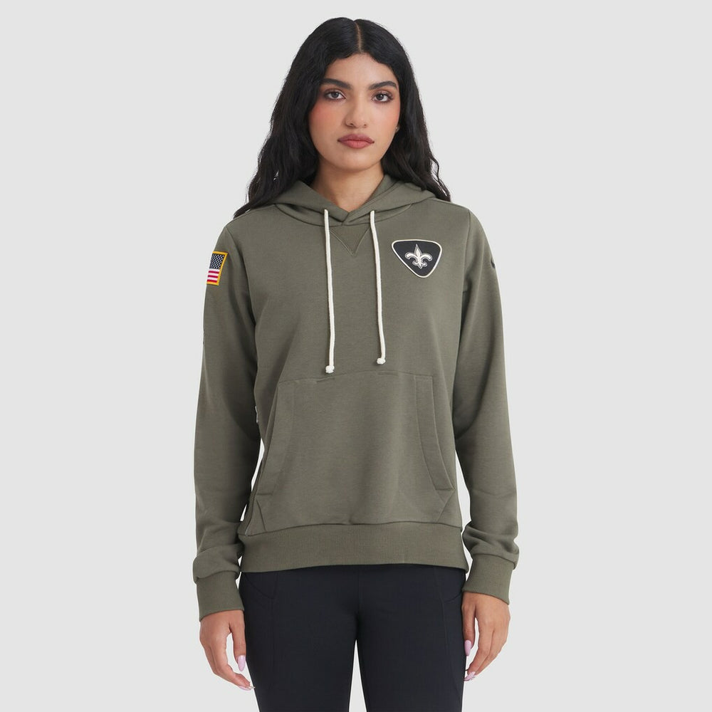 New Orleans Saints Women's 2025 Salute to Service Sideline Standard Issue Dri-FIT Hoodie - Olive Hoodies