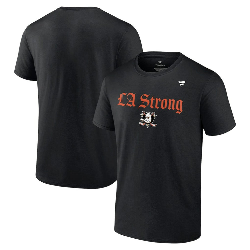 Anaheim Ducks Fanatics Unisex LA Strong T-Shirt - Black | US 202756572