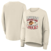 Vancouver Canucks Fanatics Women's Oversized Vintage Slice Pullover Sweatshirt - Cream | US 202756617