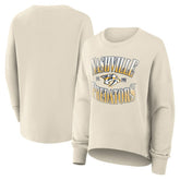 Nashville Predators Fanatics Women's Oversized Slice Pullover Sweatshirt - Cream | US 202756636