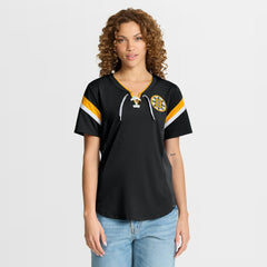 Boston Bruins Fanatics Women's Offside Athena T-Shirt - Black | US 202756707
