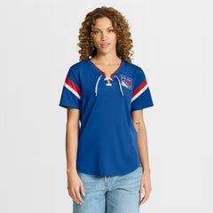 New York Rangers Fanatics Women's Offside Athena T-Shirt - Blue | US 202756708