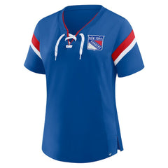 New York Rangers Fanatics Women's Offside Athena T-Shirt - Blue | US 202756708