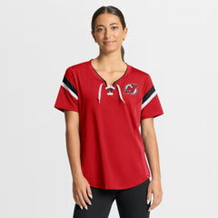 New Jersey Devils Fanatics Women's Offside Athena T-Shirt - Red | US 202756712