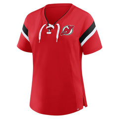New Jersey Devils Fanatics Women's Offside Athena T-Shirt - Red | US 202756712