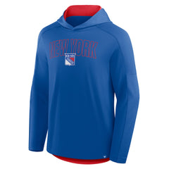 New York Rangers Fanatics Penalty Shot Long Sleeve Hoodie T-Shirt - Blue | US 202756730
