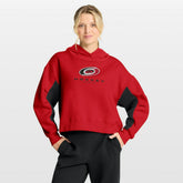 Carolina Hurricanes Fanatics Women's Back Check Boxy Hoodie - Red | US 202756860