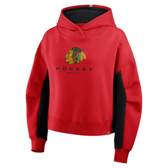 Chicago Blackhawks Fanatics Women's Back Check Boxy Hoodie - Red | US 202756868