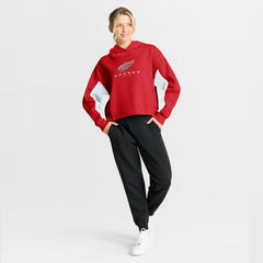 Detroit Red Wings Fanatics Women's Back Check Boxy Hoodie - Red | US 202756871