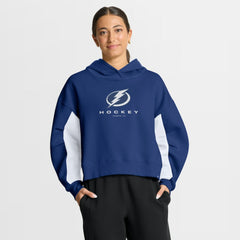 Tampa Bay Lightning Fanatics Women's Back Check Boxy Hoodie - Blue | US 202756881