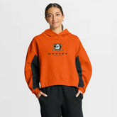 Anaheim Ducks Fanatics Women's Back Check Boxy Hoodie - Orange | US 202756889