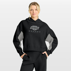 Los Angeles Kings Fanatics Women's Back Check Boxy Hoodie - Black | US 202756890