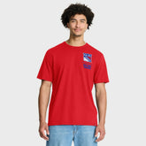 New York Rangers Fanatics Crash The Net Legacy T-Shirt - Red | US 202757003