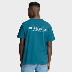San Jose Sharks Fanatics Crash The Net Legacy T-Shirt - Teal | US 202757012