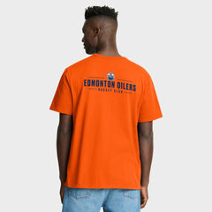 Edmonton Oilers Fanatics Crash The Net Legacy T-Shirt - Orange | US 202757023