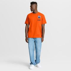 Edmonton Oilers Fanatics Crash The Net Legacy T-Shirt - Orange | US 202757023