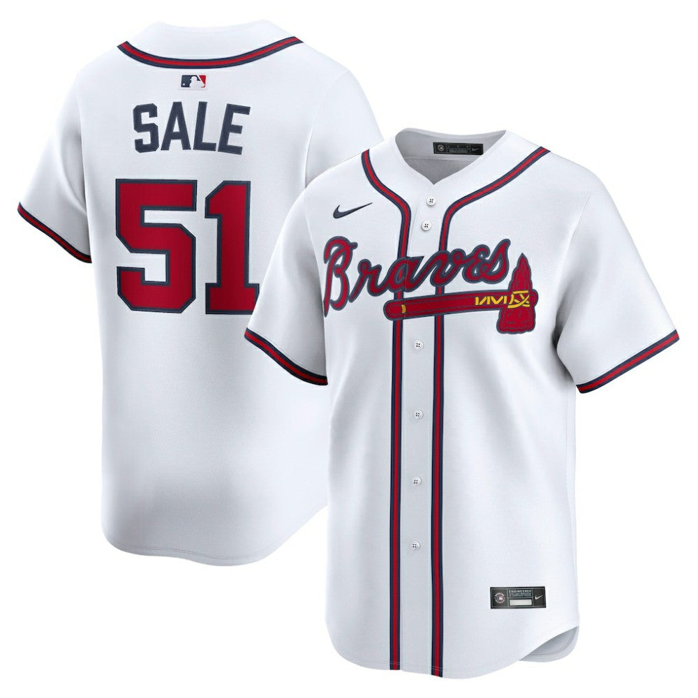 Chris Sale Atlanta Braves Nike Home Limited Player Jersey - White Jerseys