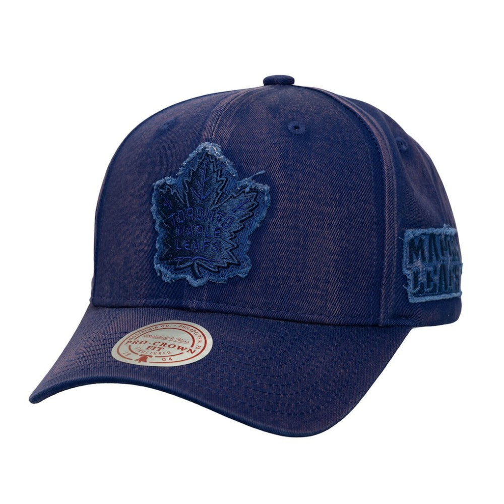 Toronto Maple Leafs Mitchell & Ness Downtown Snow Wash Pro-Crown Adjustable Hat - Navy | US 202757460