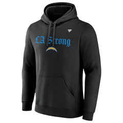 Los Angeles Chargers Unisex LA Strong Fleece Pullover Hoodie - Black Hoodies