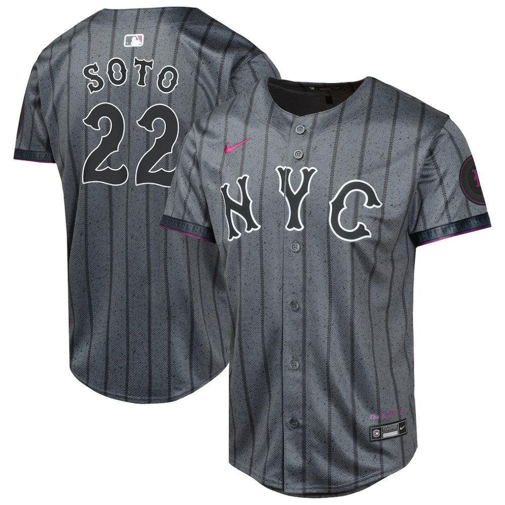Juan Soto New York Mets Nike Youth City Connect Limited Jersey - Gray Jerseys