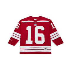 Joe Montana San Francisco 49ers Maxxed Out Fashion Hockey Jersey - Scarlet Jerseys