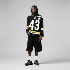 Troy Polamalu Pittsburgh Steelers Maxxed Out Fashion Hockey Jersey - Black Jerseys