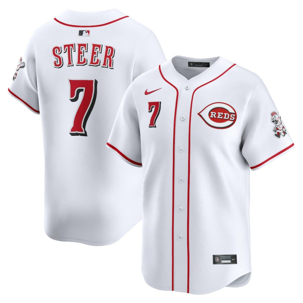 Spencer Steer Cincinnati Reds Nike Home Limited Player Jersey - White Jerseys