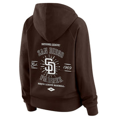 San Diego Padres WEAR by Erin Andrews Women's Vintage Full-Zip Raglan Hoodie - Brown Hoodies