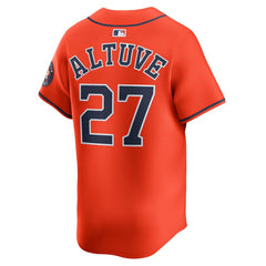 Jose Altuve Houston Astros Nike Alternate Limited Player Jersey - Orange Jerseys