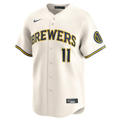 Jackson Chourio Milwaukee Brewers Nike Home Limited Jersey - Cream Jerseys