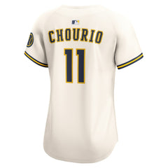 Jackson Chourio Milwaukee Brewers Nike Women's Home Limited Player Jersey - Cream Jerseys