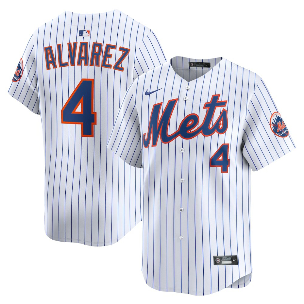 Francisco Alvarez New York Mets Nike Home Limited Player Jersey - White Jerseys
