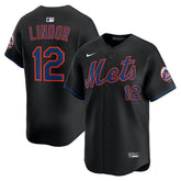 Francisco Lindor New York Mets Nike Alternate Limited Jersey - Black Jerseys
