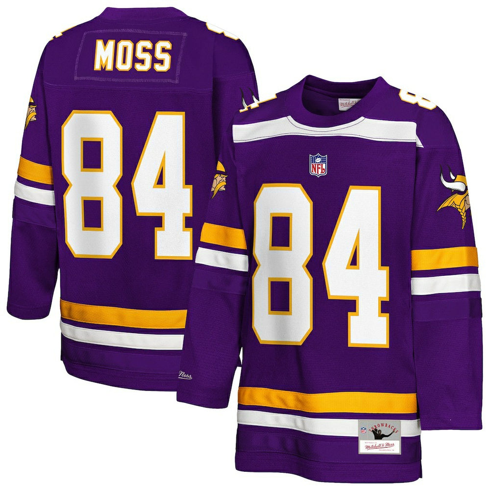 Randy Moss Minnesota Vikings Youth Hockey Fashion Jersey - Purple Jerseys