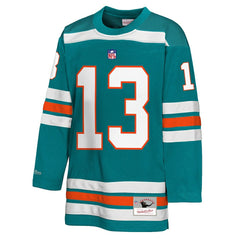 Dan Marino Miami Dolphins Youth Hockey Fashion Jersey - Aqua Jerseys