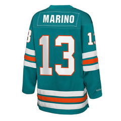 Dan Marino Miami Dolphins Youth Hockey Fashion Jersey - Aqua Jerseys