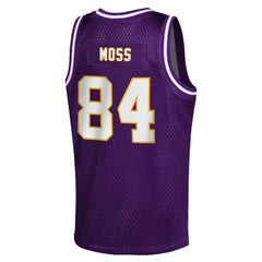 Randy Moss Minnesota Vikings Youth Retired Player NFL Basketball Fashion Jersey - Purple Jerseys