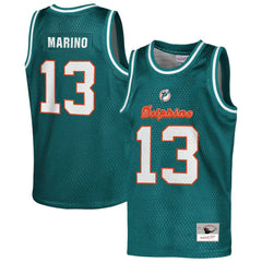 Dan Marino Miami Dolphins Youth Retired Player NFL Basketball Fashion Jersey - Aqua Jerseys