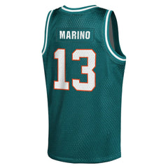 Dan Marino Miami Dolphins Youth Retired Player NFL Basketball Fashion Jersey - Aqua Jerseys