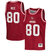 Jerry Rice San Francisco 49ers Youth Retired Player NFL Basketball Fashion Jersey - Scarlet Jerseys