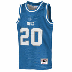 Barry Sanders Detroit Lions Youth Retired Player NFL Basketball Fashion Jersey - Blue Jerseys