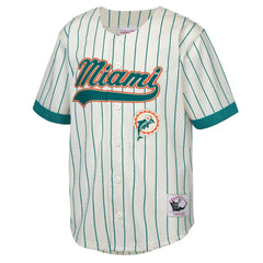 Dan Marino Miami Dolphins Youth Retired Player Name & Number Baseball Jersey - Cream Jerseys