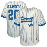 Barry Sanders Detroit Lions Youth Retired Player Name & Number Baseball Jersey - Cream Jerseys