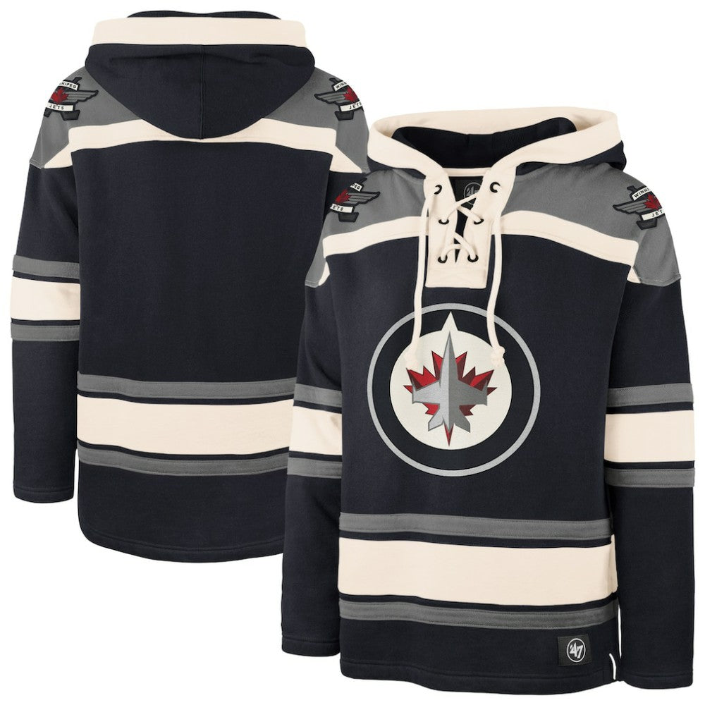 Winnipeg Jets '47 Superior Lacer Hoodie - Navy | US 202773267