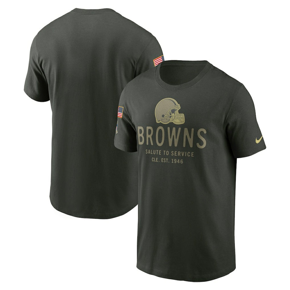 Cleveland Browns 2025 Salute to Service Sideline Primary Edge Dri-FIT T-Shirt - Forest Green T-shirts